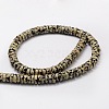 Flat Round/Disc Natural Dalmatian Jasper Beads Strands G-L442-04-2