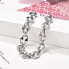 304 Stainless Steel Coffee Bean Chain Bracelets for Women Men BJEW-F488-12P-4