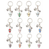 Imitation Pearl Acrylic & Alloy Angel Keychain KEYC-JKC00520-1