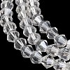 Transparent Electroplate Glass Beads Strands GLAA-F029-3mm-A13-3