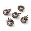 Antique Bronze Plated Light Grey Pearl Alloy Pendants LS-PALLOY-Z001-01-1