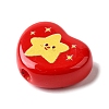 Winter Theme Printed Opaque Acrylic Beads OACR-U008-01A-01-2
