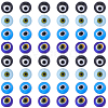 60Pcs 4 Colors Handmade Evil Eye Lampwork Round Beads LAMP-SC0001-81-7