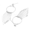 Sterling Silver Dangle Earrings for Women EJEW-K292-01S-2