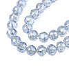 Electroplate Transparent Glass Beads Strands EGLA-N002-15-3