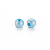 Spray Painted Opaque Acrylic Beads X-ACRP-S679-C33-3