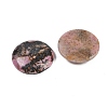 Natural Rhodonite Cabochons G-H1596-FR-25mm-13-2