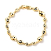 Brass Link Chain Bracelets for Women BJEW-D387-03G-04-4