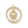 Brass Micro Pave Cubic Zirconia Pendants KK-G519-05G-03-1