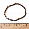 Natural Tiger Eye Round Bead Stretch Bracelets BJEW-L594-B02-3