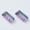 Embossed Glass Rhinestone Pendants GLAA-J101-07A-6