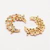 Brass Micro Pave Grade AAA Cubic Zirconia Links ZIRC-G090-94G-NR-1