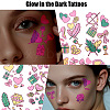 20 Sheets Luminous Water Proof Removable Temporary Tattoos Stickers AJEW-SP0002-81C-3