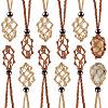 Braided Waxed Cotton Thread Cords Macrame Pouch Necklace Making AJEW-SW00018-1