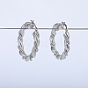 Circular Twisted Brass Hoop Earrings RP9346-2