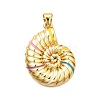 Brass Enamel Pendants KK-C087-27G-1