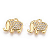 Brass Micro Pave Cubic Zirconia Charms ZIRC-K082-034A-3