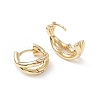 Rack Plating Brass Criss Cross Hoop Earrings for Women EJEW-B014-15G-2