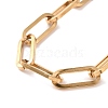 PVD Vacuum Plating 304 Stainless Steel Paperclip Chain Bracelet for Men Women BJEW-E031-04G-01-2