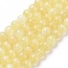 Natural Yellow Selenite Beads Strands G-N328-025A-03-1