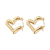 Ion Plating(IP) 304 Stainless Steel Chunky Heart Hoop Earrings for Women EJEW-K242-02G-1