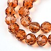Baking Paint Transparent Glass Beads Strands LS-DGLA-A035-T8mm-A04-4