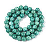 Dyed Synthetic Fossil Beads Strands G-T139-8mm-66E-3
