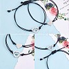 3Pcs 3 Style 430 Stainless Steel Heart Link Bracelets Set JB727A-2