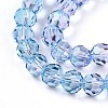 Baking Paint Transparent Glass Beads Strands DGLA-A035-T6mm-A06-4