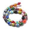 Handmade Millefiori Lampwork Beads Strands LAMP-F035-12-3