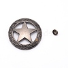 1-Hole Alloy Decorative Rivets PALLOY-WH0092-12B-1