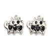 Rack Plating Alloy Enamel with Rhinestone Pendants PALLOY-K010-40P-1