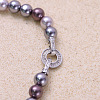 Glass Pearl Round Beaded Necklaces for Women WGE4CCE-01-2