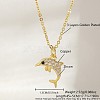 Ocean Summer Brass Pave Clear Cubic Zirconia Pendant Necklaces FS-WG8D1A7-28-1