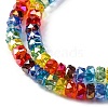 Electraoplate & Gradient Color Glass Beads Strands LAMP-M023-01-5