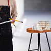 1Pc 5-Layer 24-Hole Triangle Wooden Paint Rack AJEW-HY0001-55-7