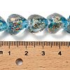 Handmade Dichroic Foil Glass Beads Strands DICH-U001-03F-4