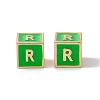Rack Plating Brass Enamel Beads KK-B060-04G-02R-2