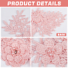 Flower Pattern Polyester Embroidered Lace Appliques DIY-WH0308-455A-6