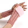 Acrylic Fibers Knitting Fingerless Gloves PW-WG53A2A-06-1