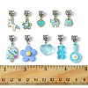 10Pcs 10 Styles Alloy Enamel & Resin European Dangle Charms PALLOY-FZ00006-5