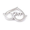 Brass Micro Pave Clear Cubic Zirconia Links ZIRC-J039-11P-3