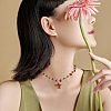 3Pcs 3 Colors Plastic & Alloy Star Pendant Necklaces with CCB Beaded Chains NJEW-FI0001-34-7