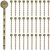 80Pcs Alloy Hair Bobby Pin Cabochon Settings FIND-SC0021-62-1
