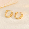 Stainless Steel Irregular Wave Line Hoop Earrings QJ6733-3