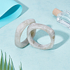 2Pcs Imitation Marble Acrylic Bangle for Women BJEW-UN0001-69B-2