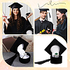 4Pcs Doctoral Hat Shaped Velvet Jewelry Ring Storage Boxes CON-SC0001-18A-5