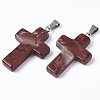 Natural Red Rainbow Jasper Pendants G-Q512-009-2