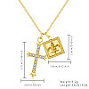 Stainless Steel Gold Cross Star Necklaces WJ2028-1-1