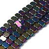 Electroplate Rainbow Color Non-magnetic Synthetic Hematite Beads G-N337-03-1